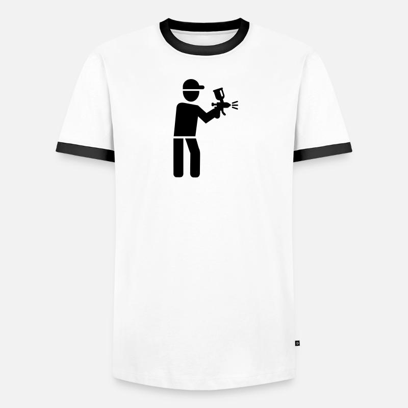 Lackierer Männer Kontrast-T-Shirt