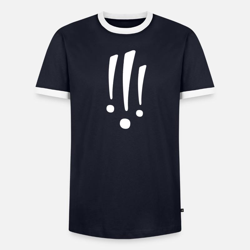 Ausrufezeichen - exclamation mark - Satzzeichen Männer Kontrast-T-Shirt