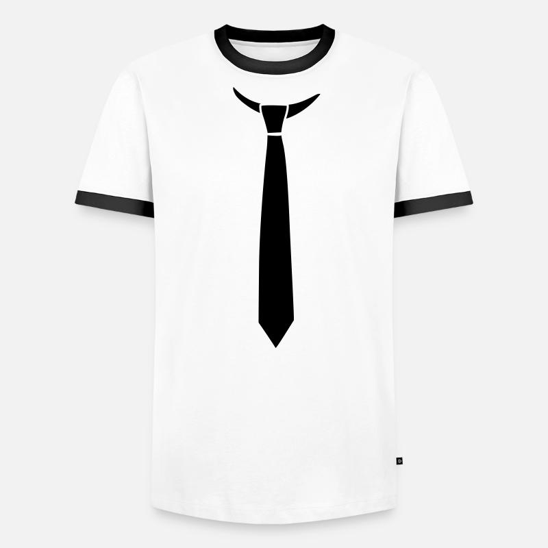 Krawatte Männer Kontrast-T-Shirt