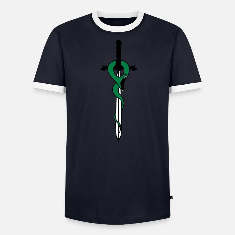 snake_with_sword T-shirt contrasté Homme