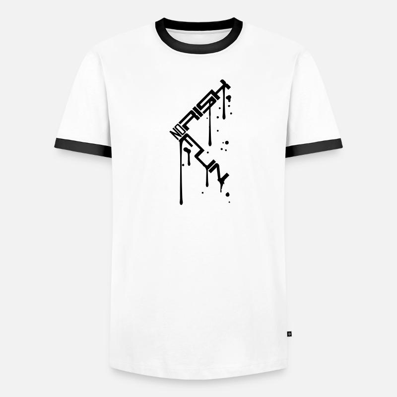 drop spray graffiti cool pas de risque pas de plaisir à dire T-shirt contrasté Homme