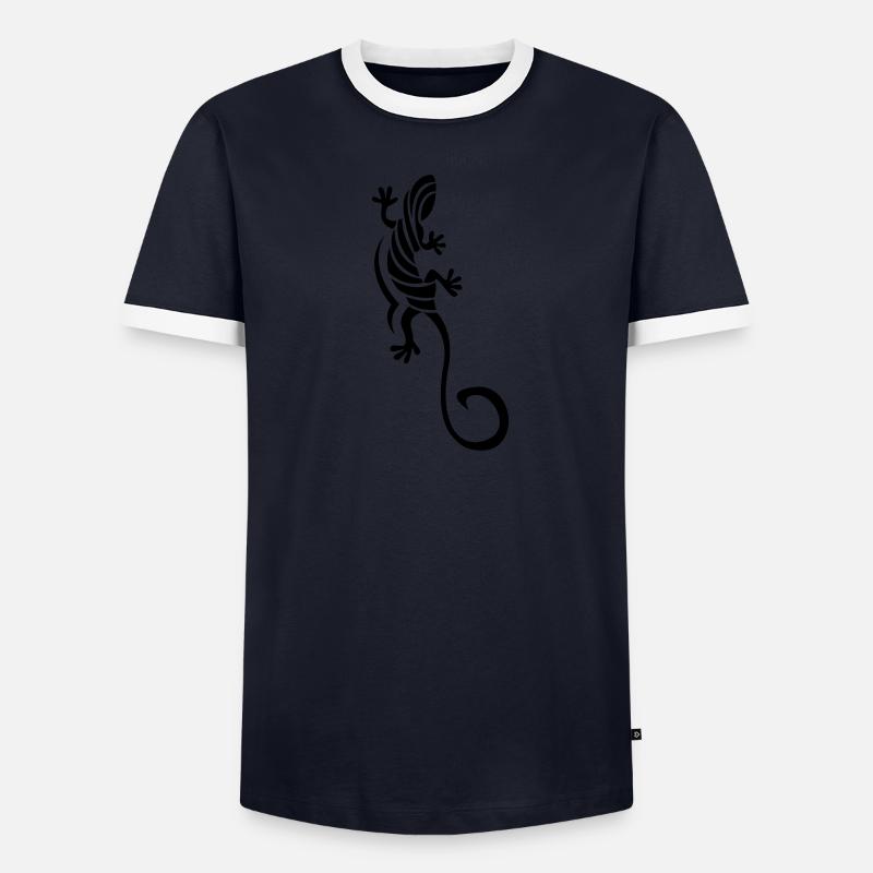 gecko Männer Kontrast-T-Shirt