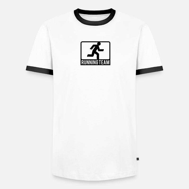 Logo de Sport d'équipe en cours d'exécution T-shirt contrasté Homme