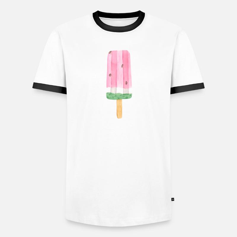 Glace pastèque T-shirt contrasté Homme
