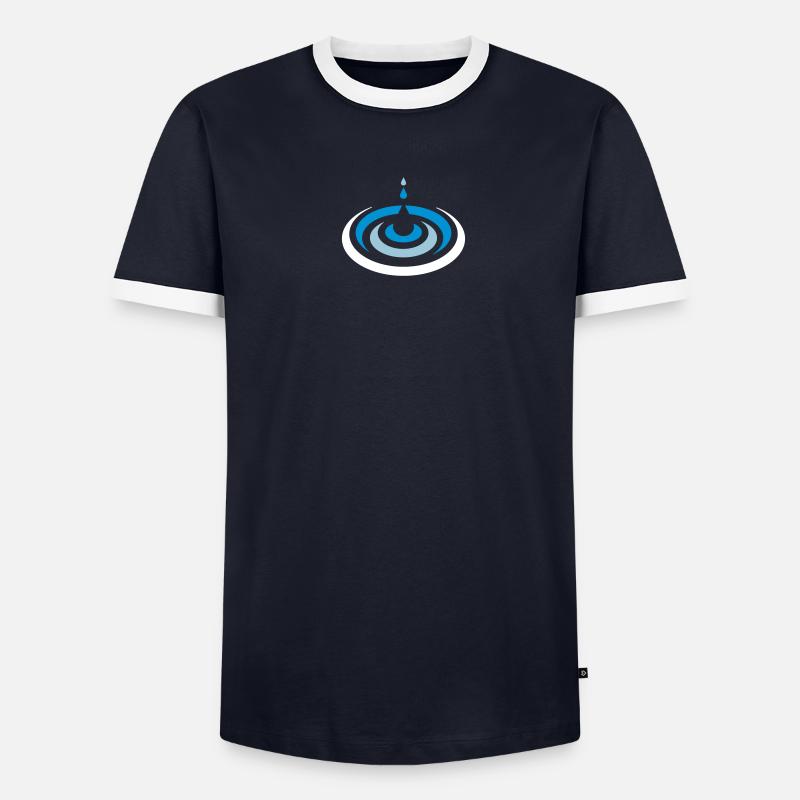 Wassertropfen Logo - Männer Kontrast-T-Shirt - undefined
