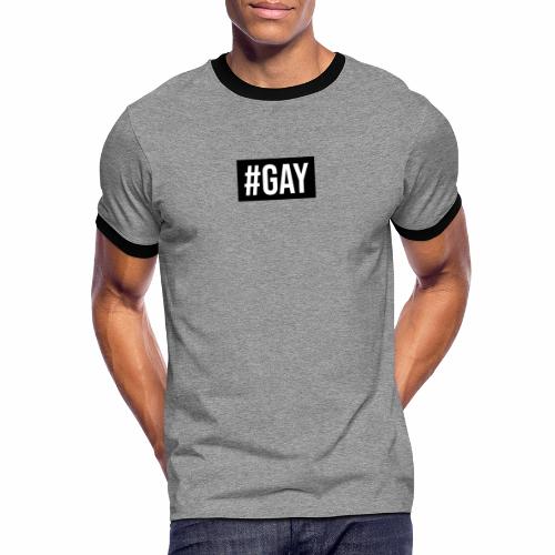 Gay Hashtag - Männer Kontrast-T-Shirt