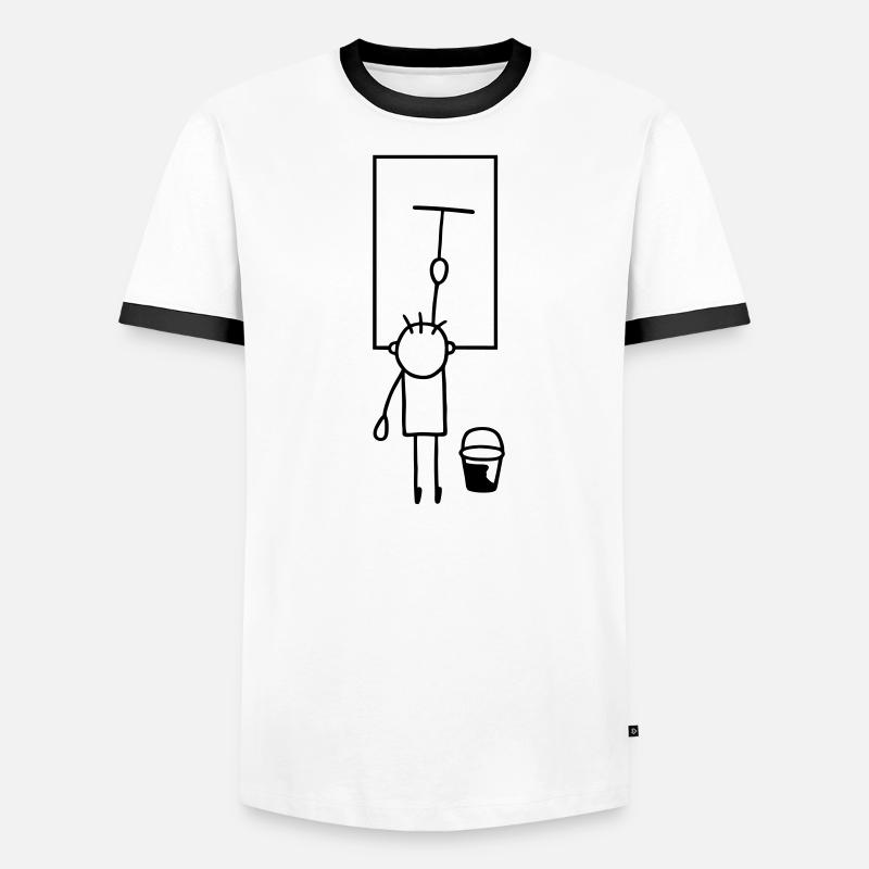 Man cleans window Men's Ringer Shirt