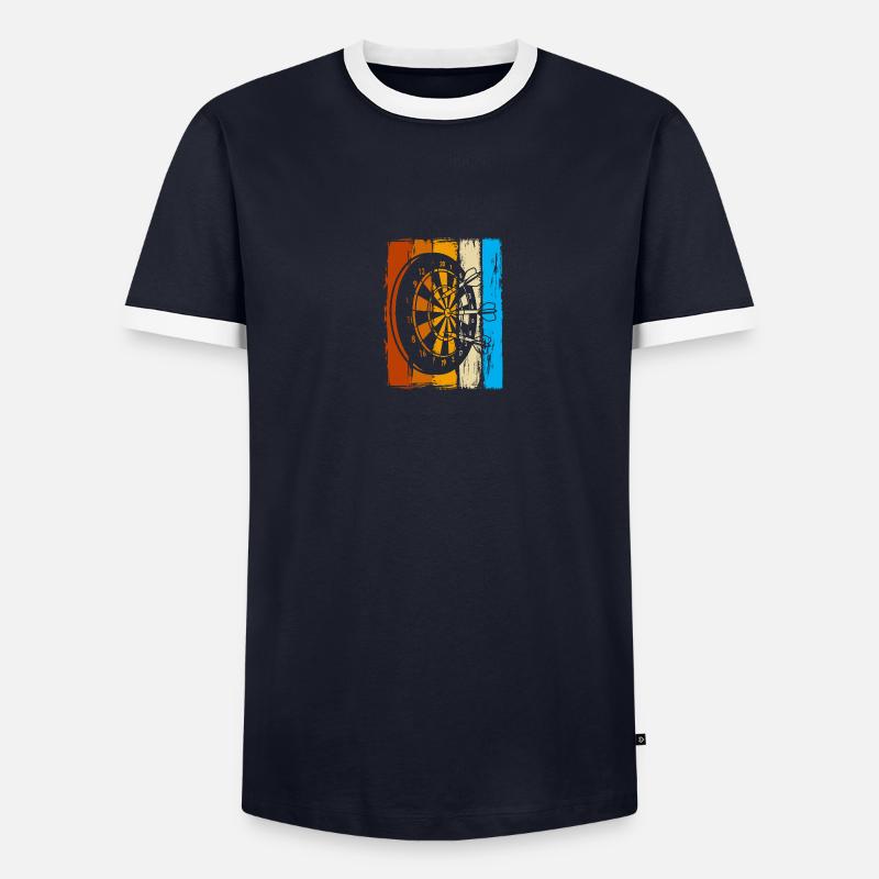 Joueurs de fléchettes Fléchettes Fléchettes T-shirt contrasté Homme