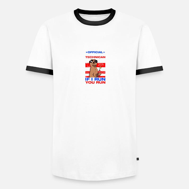 Pyrotechnician Firecrackers Official Firework Technician Men's Ringer Shirt