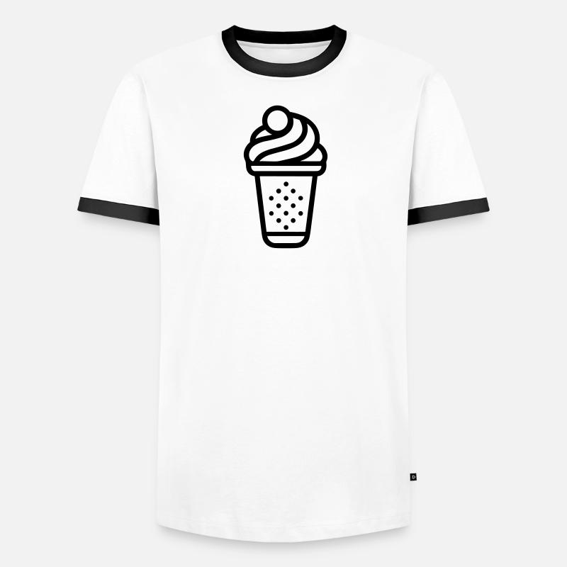 Eisbecher Männer Kontrast-T-Shirt