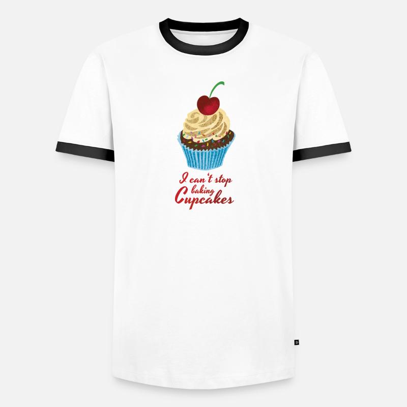 Cupcake baking Männer Kontrast-T-Shirt