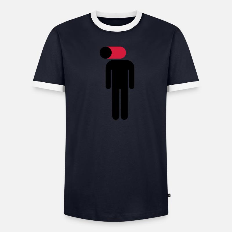 Mobile on, brain off Men's Ringer Shirt