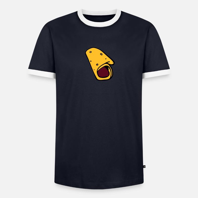burrito Pfannkuchen-Pfannkuchen-Wurst Männer Kontrast-T-Shirt