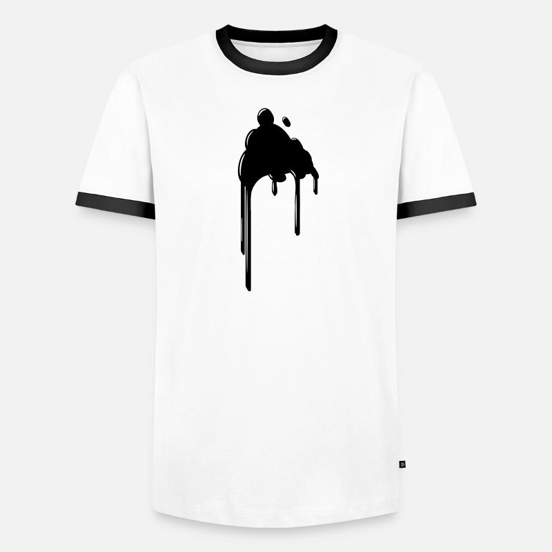 Klecks flecken Männer Kontrast-T-Shirt