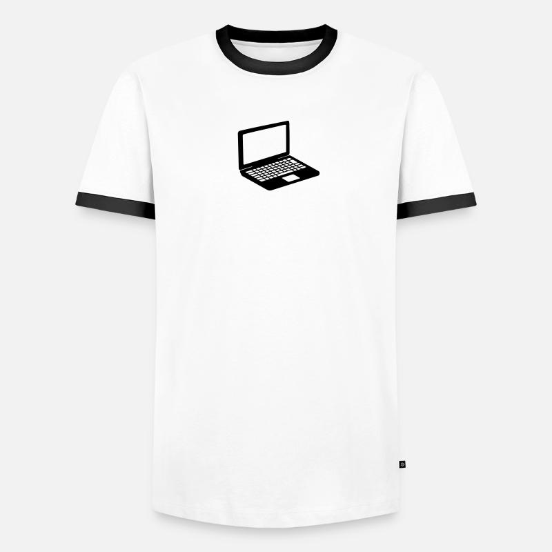 laptop notebook tablet computer pc mobil bildschir Männer Kontrast-T-Shirt