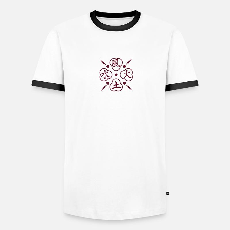 Vier Elemente / 4 elements (1c) Men's Ringer Shirt