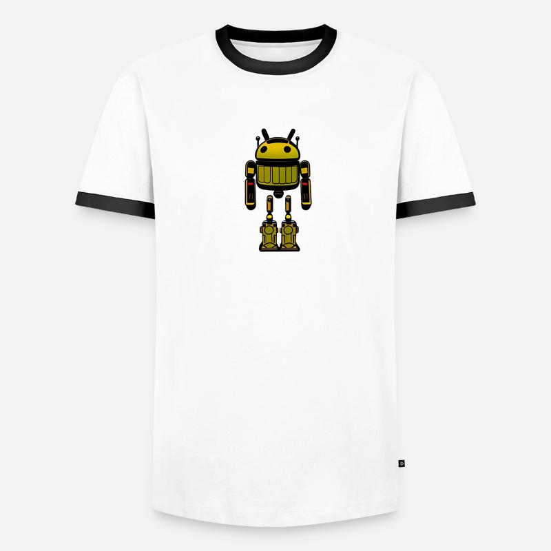 Android Mülleimer Roboter Männer Kontrast-T-Shirt