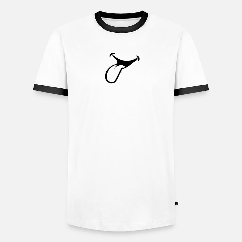 bâton de bouche langue T-shirt contrasté Homme