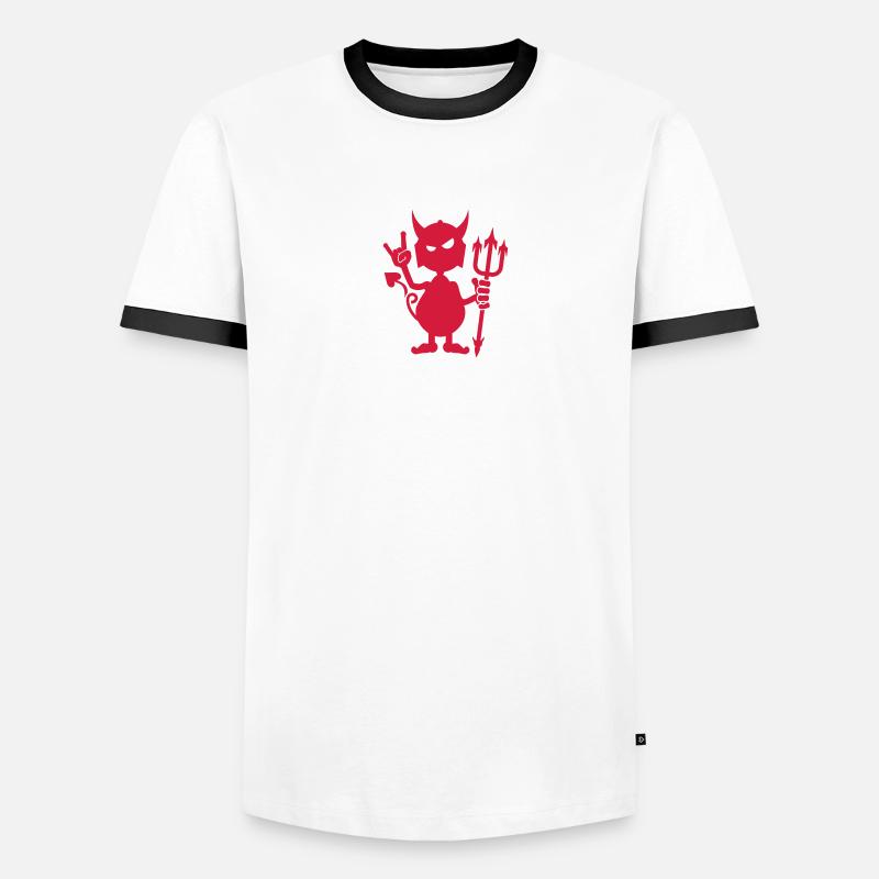 Teufel rocks / devil rocks (1c) Männer Kontrast-T-Shirt