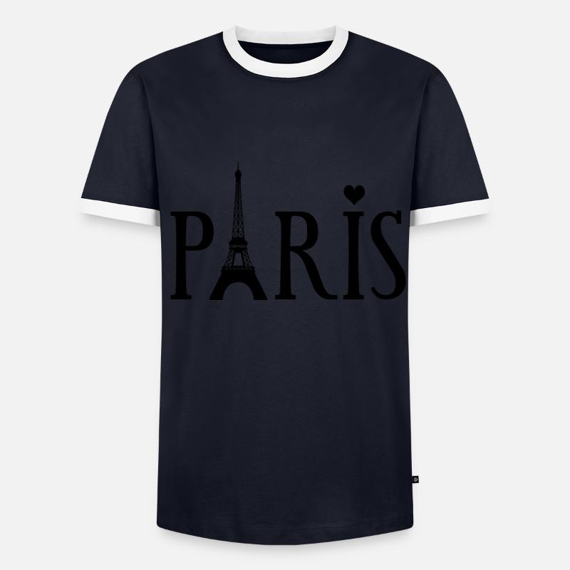 Paris Eiffel Tower Men's Ringer Shirt