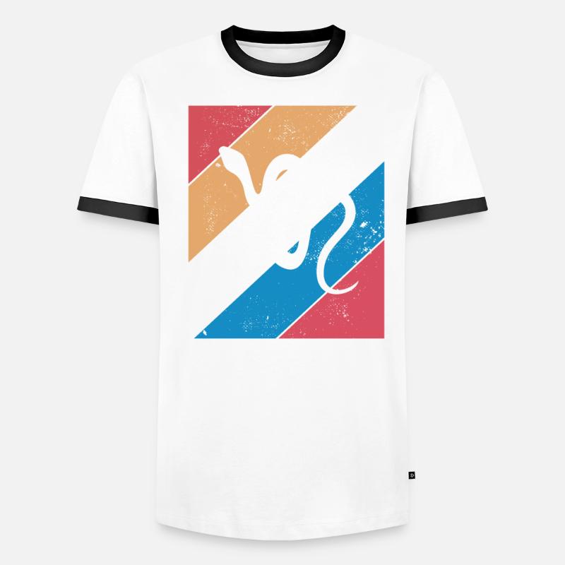 Snake Retro Reptile Python Idée cadeau T-shirt contrasté Homme