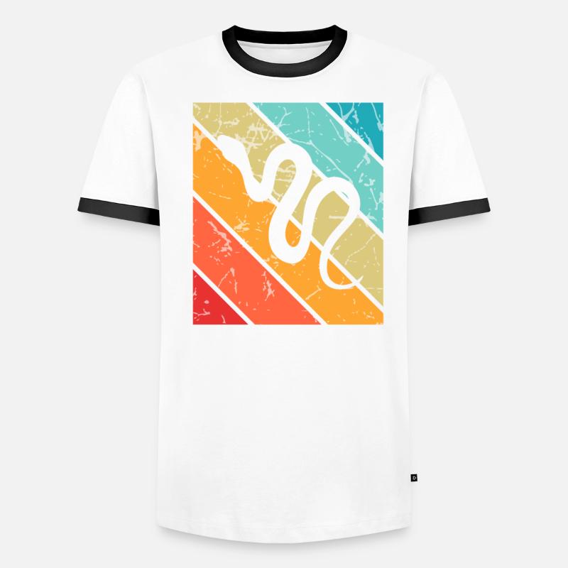 Snake Retro Reptile Python Idée cadeau T-shirt contrasté Homme