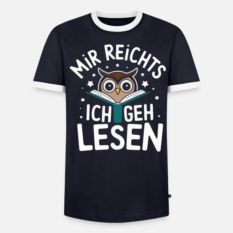 Nachteule Eule Eulen Vogel - Männer Kontrast-T-Shirt - undefined