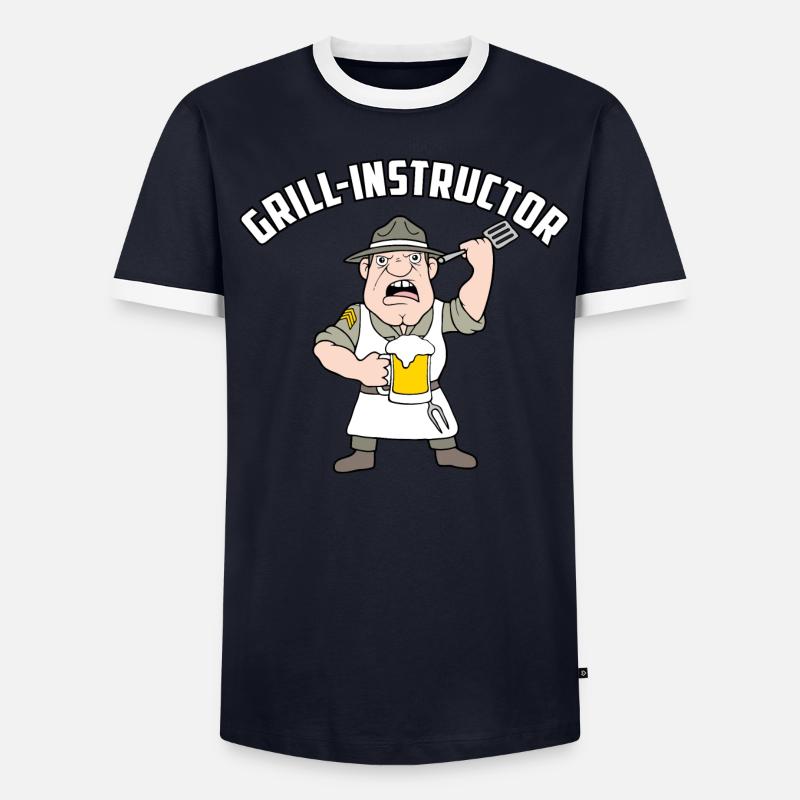 Grill Instructor Männer Kontrast-T-Shirt