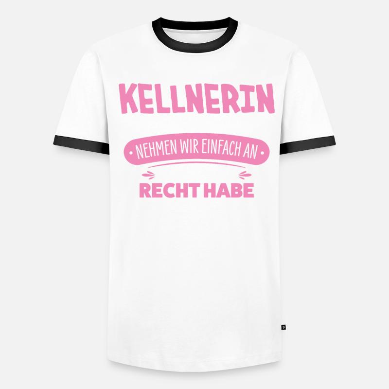Kellnerin Männer Kontrast-T-Shirt