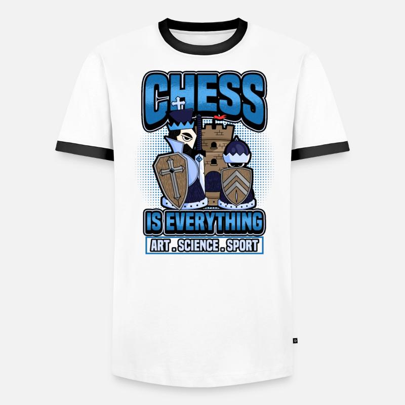 Chess Checkmate Funny Board Game Gift T-shirt contrasté Homme