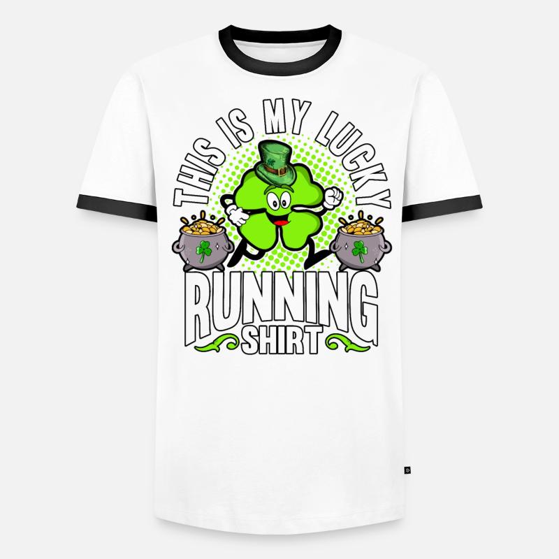 C’est ma chemise de course chanceuse St. Patricks T-shirt contrasté Homme