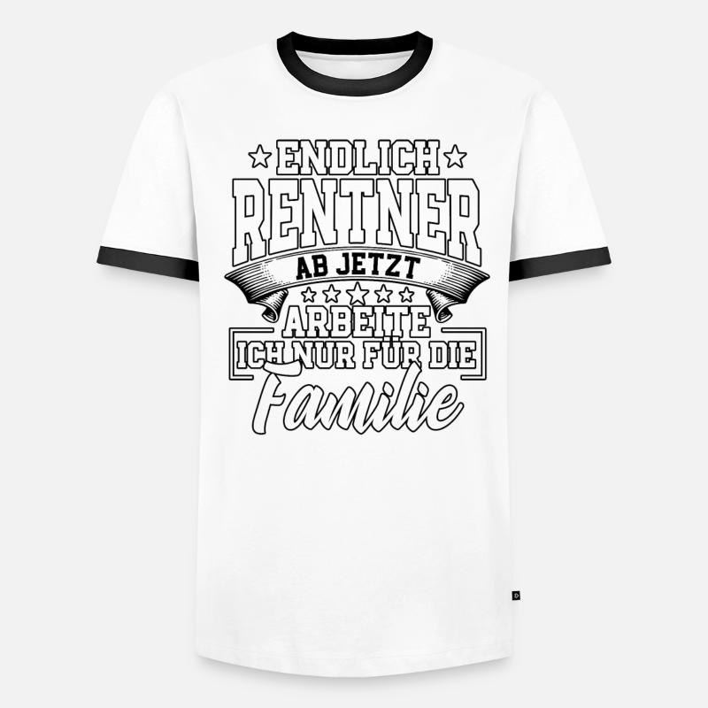 Endlich Rentner Männer Kontrast-T-Shirt