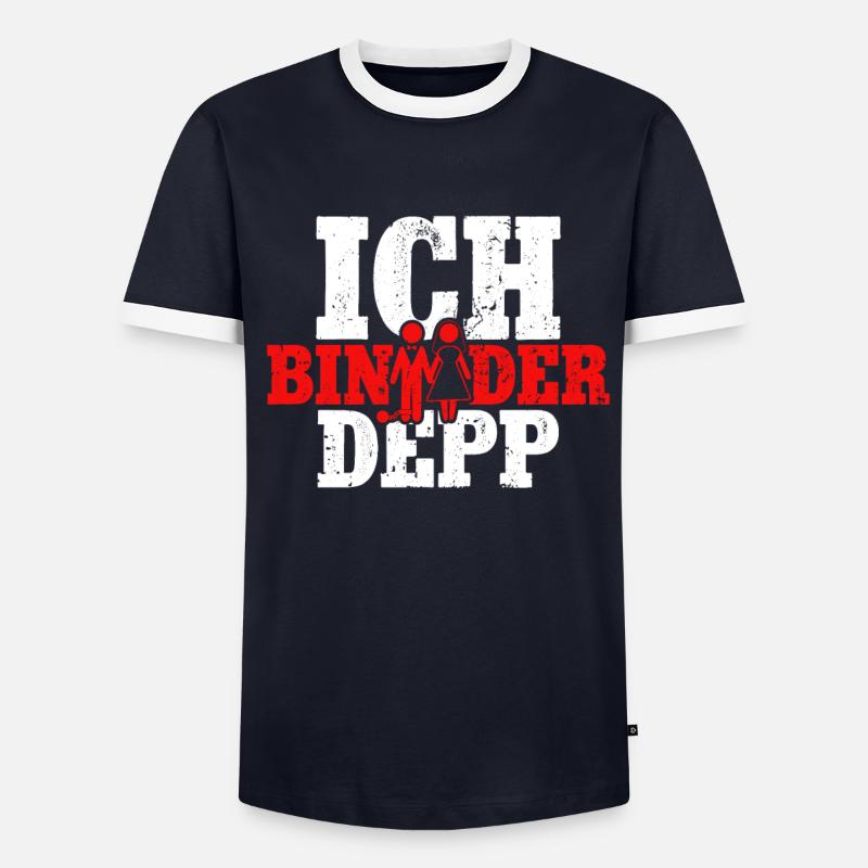 Ich bin der Depp Bräutigam - Männer Kontrast-T-Shirt - undefined