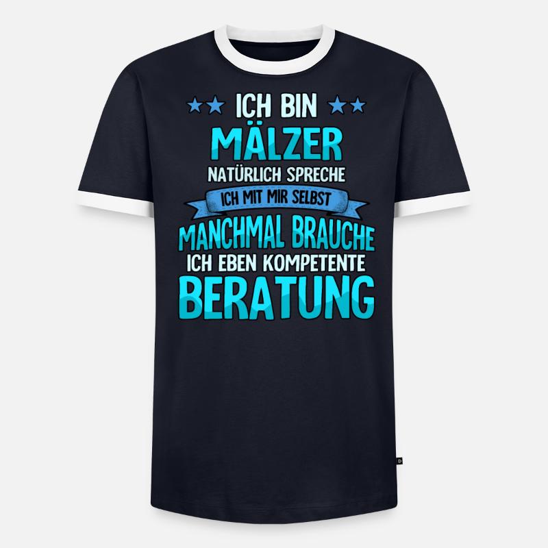 Mälzer Männer Kontrast-T-Shirt