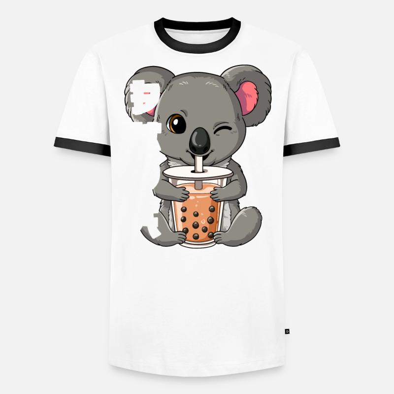 Boba Tea Koala Bubble Tea Men's Ringer Shirt