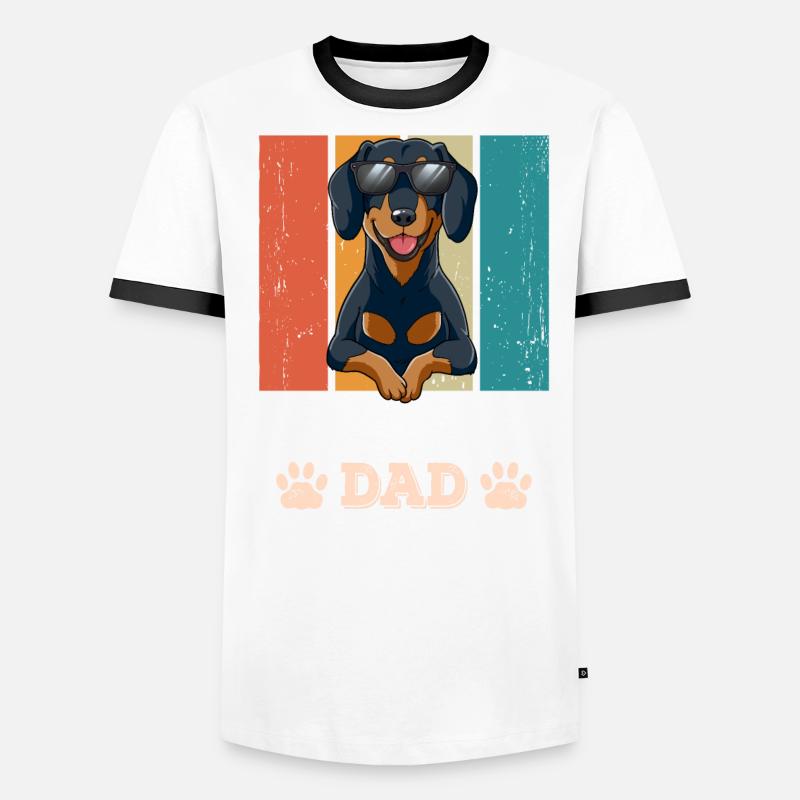 Papa teckel T-shirt contrasté Homme