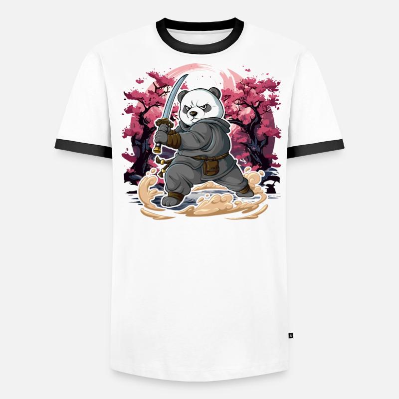 Panda samouraï T-shirt contrasté Homme