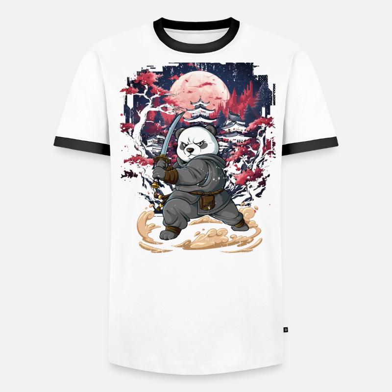 Panda samouraï T-shirt contrasté Homme