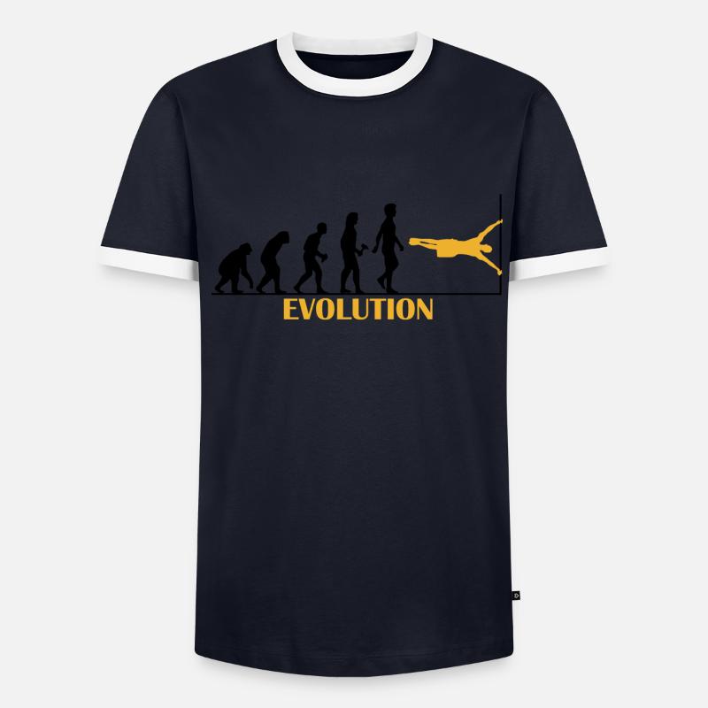 Die Evolution von Calisthenics Männer Kontrast-T-Shirt