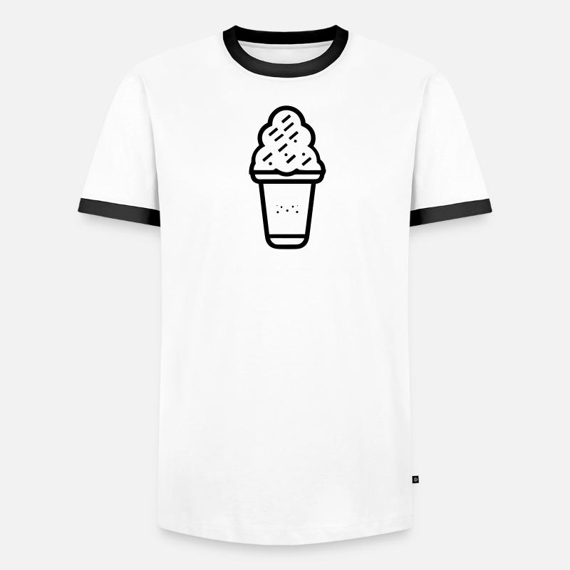 Eisbecher Männer Kontrast-T-Shirt