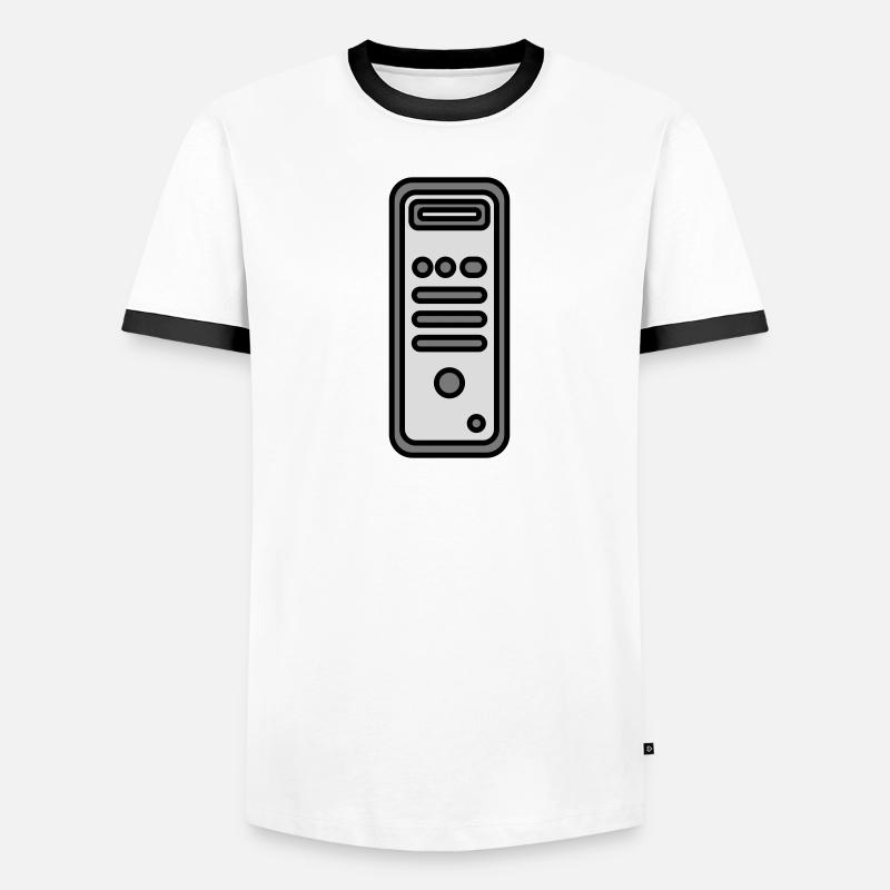 Chassis Computer Tower Icon Men's Ringer Shirt
