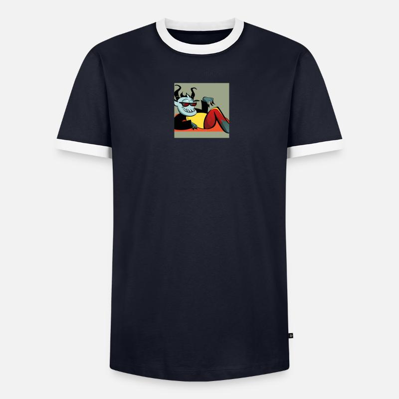 Krampus Percht Devil 2305 T-shirt contrasté Homme