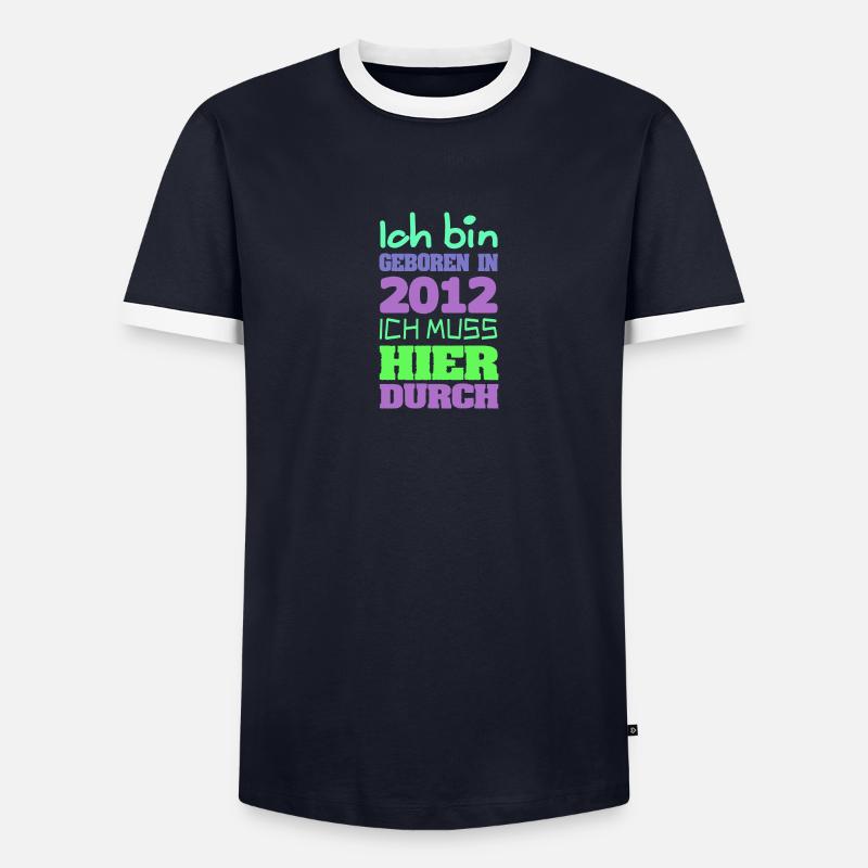 2012 Männer Kontrast-T-Shirt