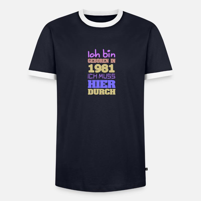 1981 Männer Kontrast-T-Shirt