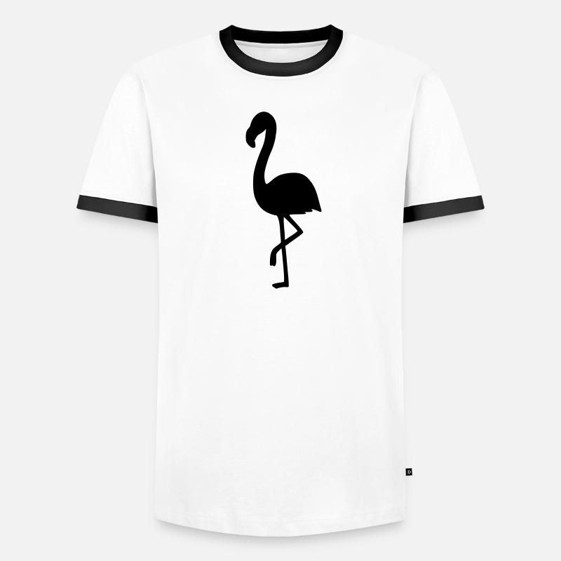 Flamingo 2 Männer Kontrast-T-Shirt