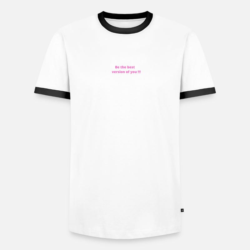 Sei die beste Version von dir Männer Kontrast-T-Shirt