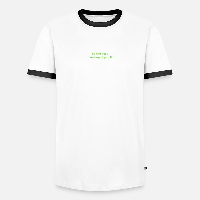 Sei die beste Version von dir Männer Kontrast-T-Shirt