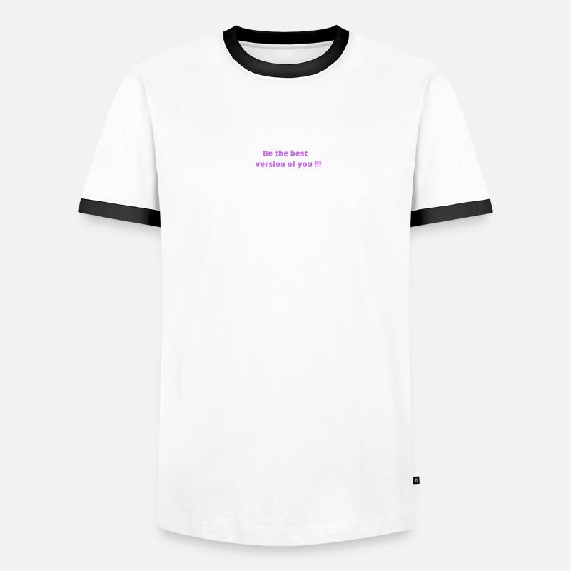 Sei die beste Version von dir Männer Kontrast-T-Shirt