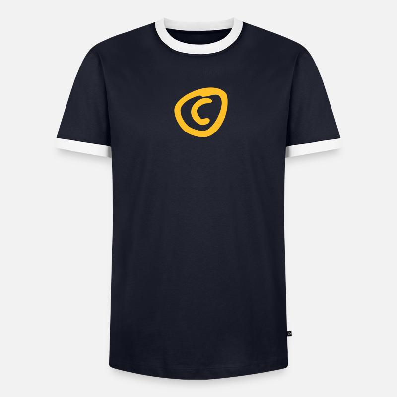 copyright c Männer Kontrast-T-Shirt
