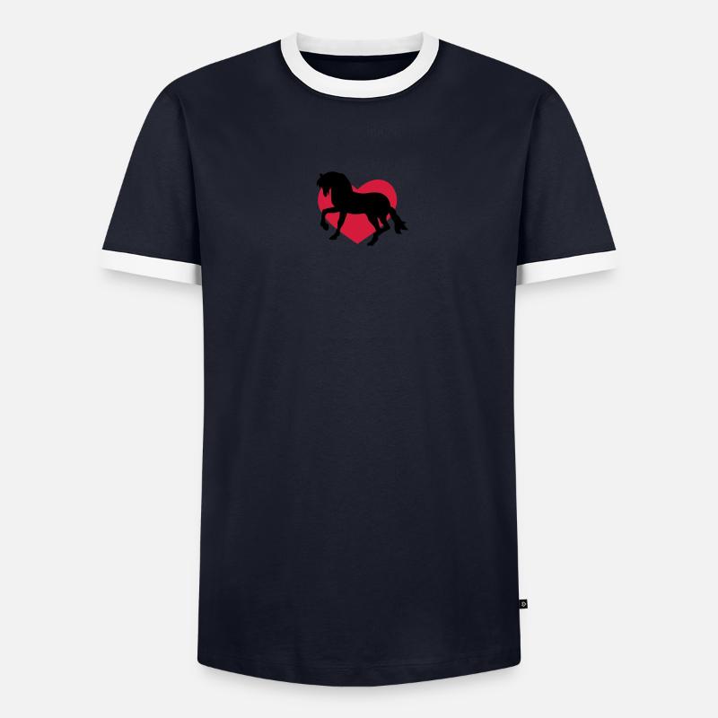 chevaux T-shirt contrasté Homme